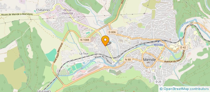 localisation de l'entreprise MADAME THERESE JOURDAN  MENDE