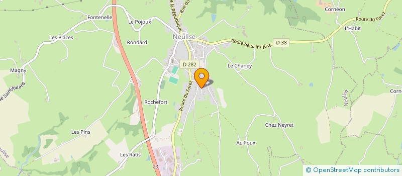 localisation de l'entreprise MADAME THERESE LAURENT à SAINT-PRIEST-LA-ROCHE