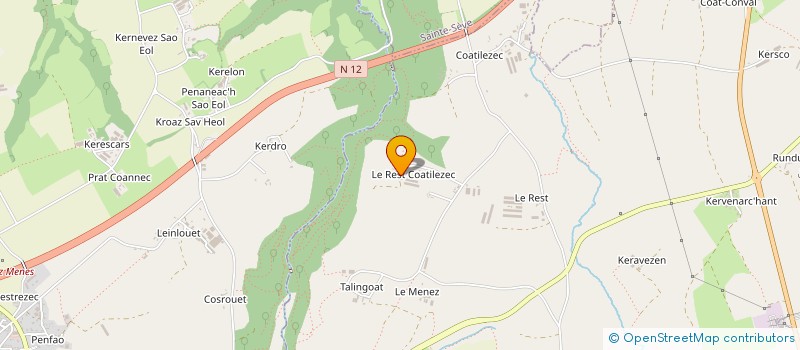 localisation de l'entreprise MADAME THERESE LEBON  SAINT-THEGONNEC LOC-EGUINER