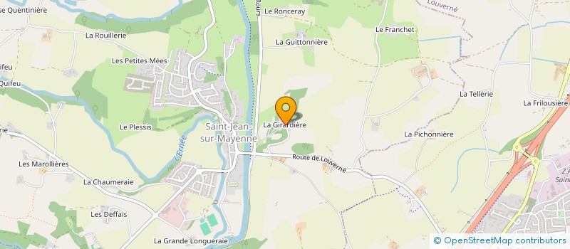 localisation de l'entreprise MADAME THERESE LEROUX à SAINT-JEAN-SUR-MAYENNE