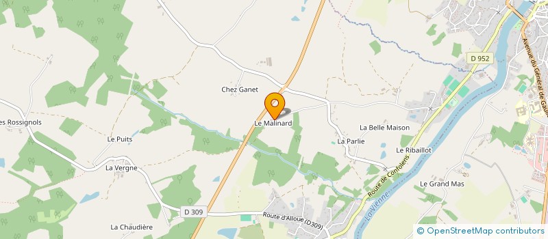 localisation de l'entreprise MADAME THERESE LETONDEUR à ANSAC-SUR-VIENNE