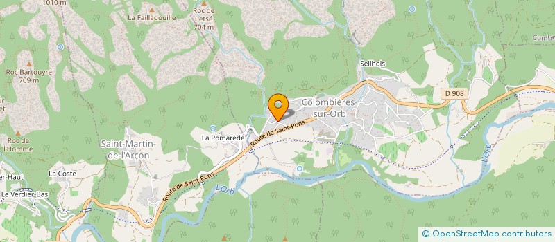 localisation de l'entreprise MADAME THERESE MARTIN à COLOMBIERES SUR ORB