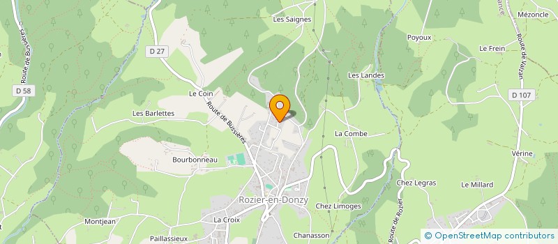 localisation de l'entreprise MADAME THERESE MARTIN  ROZIER-EN-DONZY