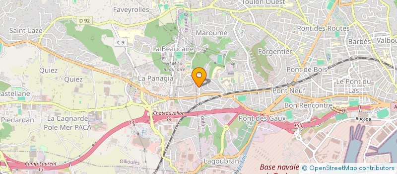 localisation de l'entreprise MADAME THERESE MARTINEZ à TOULON