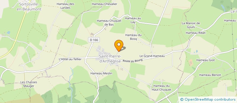 localisation de l'entreprise MADAME THERESE MILET  SAINT-PIERRE-D'ARTHEGLISE