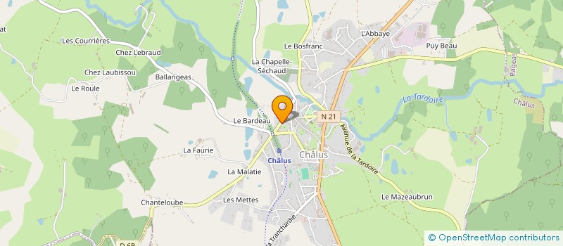 localisation de l'entreprise MADAME THERESE MOINS à CHALUS