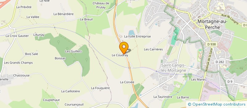 localisation de l'entreprise MADAME THERESE OLIVIER à SAINT-LANGIS-LES-MORTAGNE