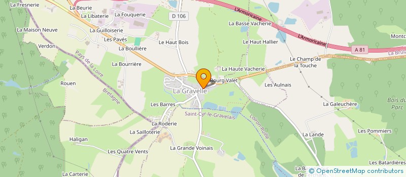 localisation de l'entreprise MADAME THERESE PAILLARD à LA GRAVELLE