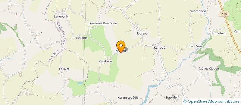 localisation de l'entreprise MADAME THERESE QUEFFELEC à PLONEVEZ-DU-FAOU