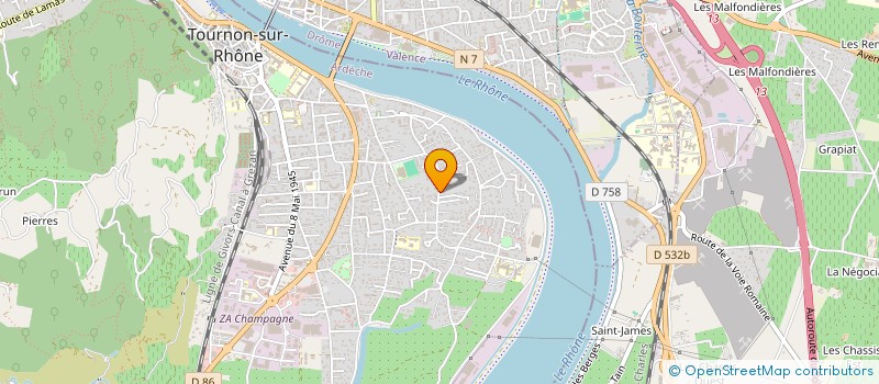 localisation de l'entreprise MADAME THERESE RIBET à TOURNON-SUR-RHONE