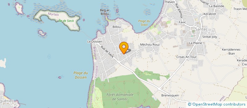 localisation de l'entreprise MADAME THERESE SPARFEL à SANTEC