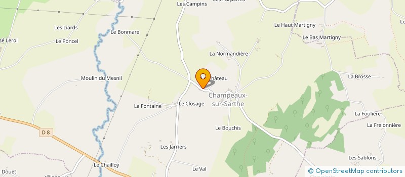localisation de l'entreprise MADAME THERESE TILLEUIL à CHAMPEAUX SUR SARTHE