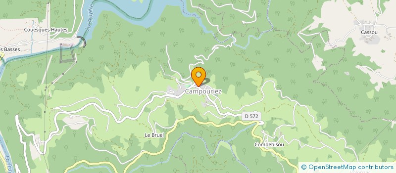 localisation de l'entreprise MADAME THERESE VIGUIER  CAMPOURIEZ