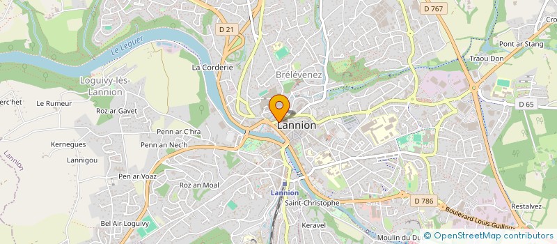 localisation de l'entreprise MADAME THI DUONG  LANNION