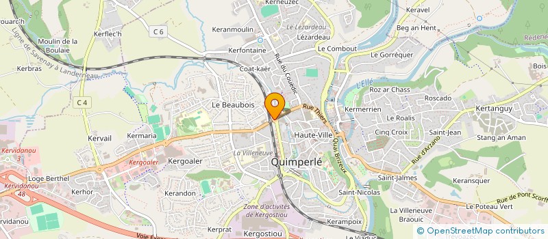 localisation de l'entreprise MADAME THI HANH DOAN  QUIMPERLE