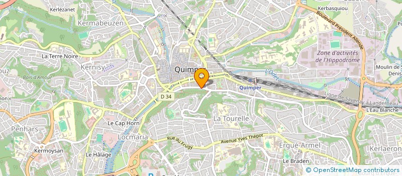 localisation de l'entreprise MADAME THI TRAN à QUIMPER