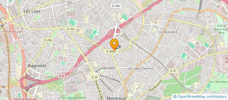 localisation de l'entreprise MADAME THILLELI YETTOUCHE  ROMAINVILLE