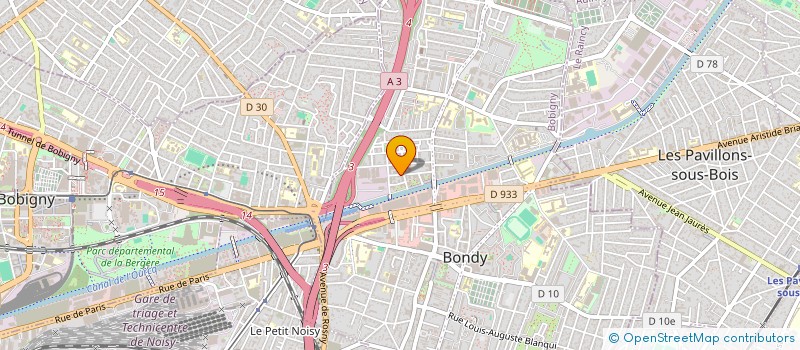 localisation de l'entreprise MADAME THINHINANE OURAMDANE  BONDY