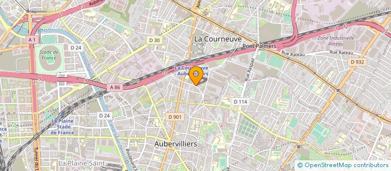 localisation de l'entreprise MADAME THIZIRI BEHTANI à LA COURNEUVE