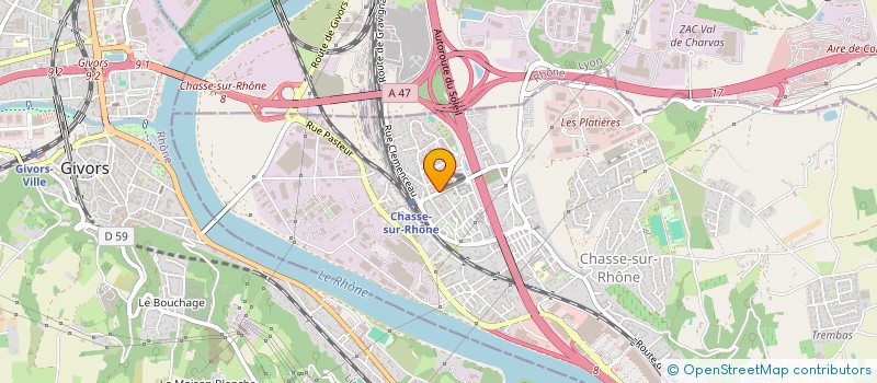 localisation de l'entreprise MADAME THIZIRI LAFDAL  CHASSE-SUR-RHONE