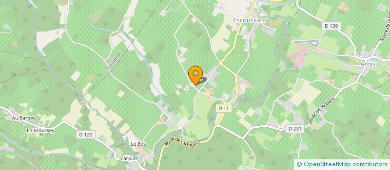 localisation de l'entreprise MADAME THYFAINE LUMINO  ESCOUSSANS