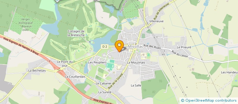 localisation de l'entreprise MADAME TIFENN TUAL  MISSILLAC