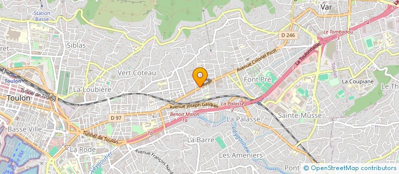 localisation de l'entreprise MADAME TIFFANI THIBAUT  TOULON