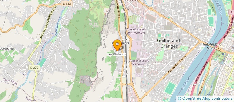 localisation de l'entreprise MADAME TIFFANIE CASTELLO  GUILHERAND-GRANGES