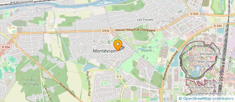 localisation de l'entreprise MADAME TIFFANIE VALLADEAU  MONTEVRAIN