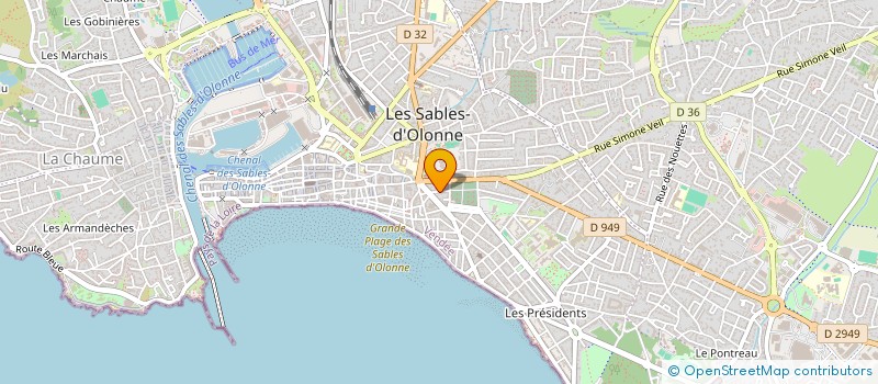 localisation de l'entreprise MADAME TIFFANY ARNAUD à LES SABLES D'OLONNE