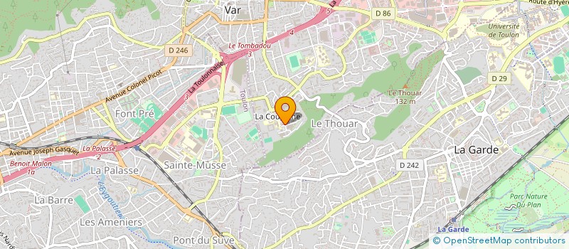 localisation de l'entreprise MADAME TIFFANY BLANC  LA VALETTE-DU-VAR