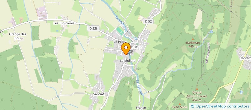 localisation de l'entreprise MADAME TIFFANY BOCHARD  MEILLONNAS