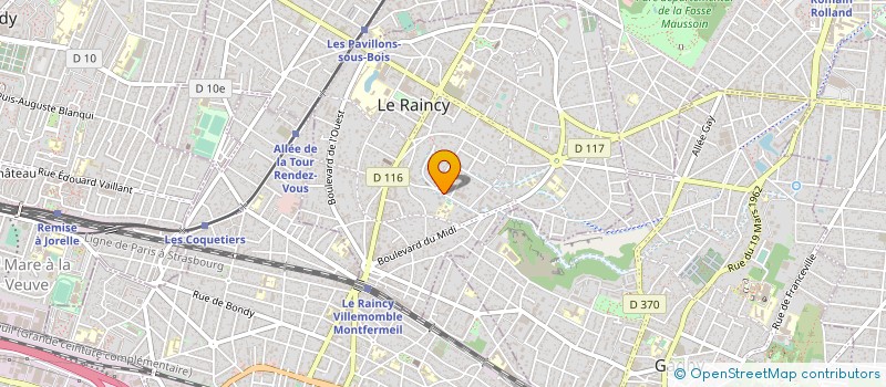 localisation de l'entreprise MADAME TIFFANY GARAT à LE RAINCY