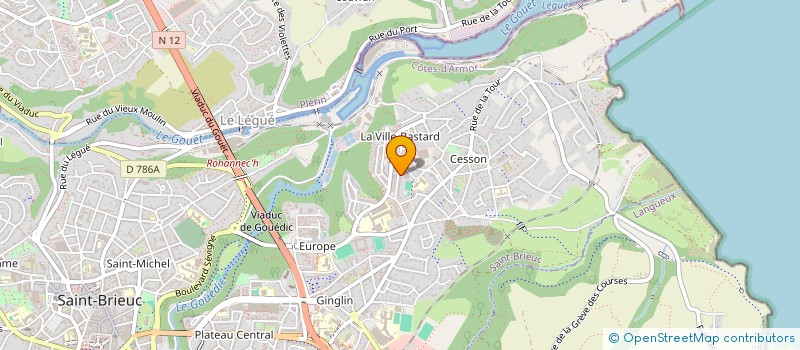 localisation de l'entreprise MADAME TIFFANY LAURENT à SAINT-BRIEUC