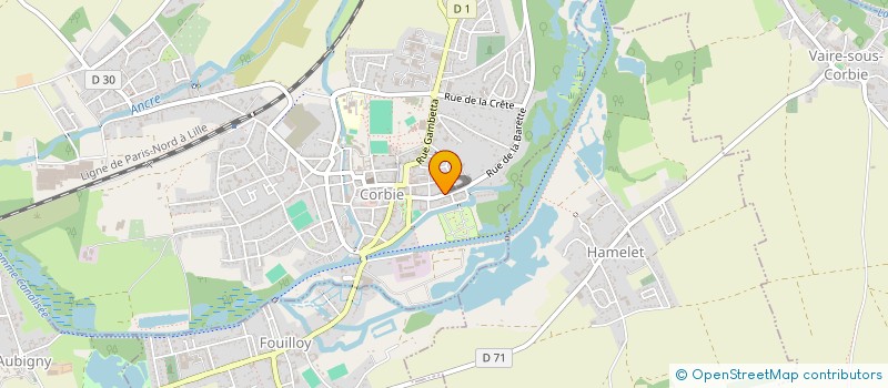 localisation de l'entreprise MADAME TIFFANY MOUQUET à CORBIE