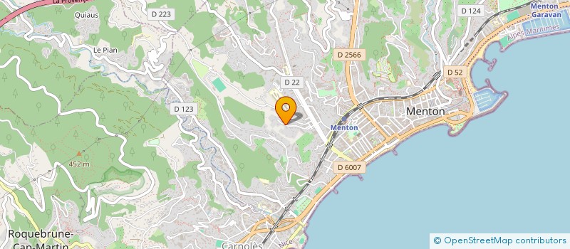 localisation de l'entreprise MADAME TIFFANY PALA  MENTON