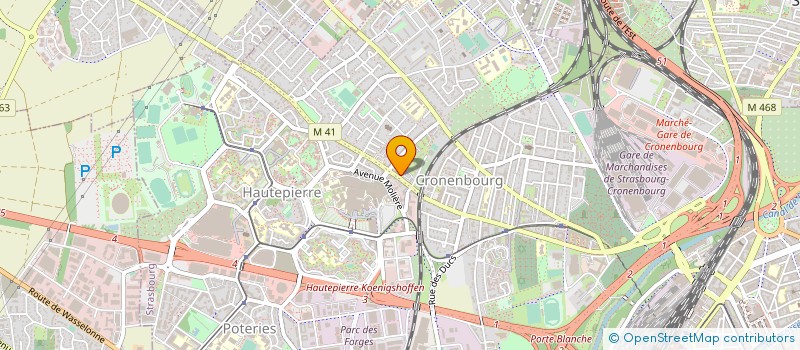 localisation de l'entreprise MADAME TIFFANY THOUVENIN à STRASBOURG