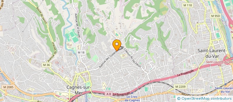 localisation de l'entreprise MADAME TINA DERKATCHEVA  CAGNES-SUR-MER