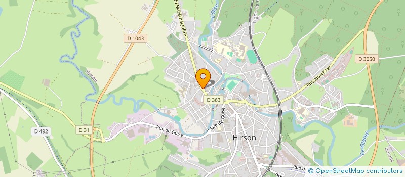 localisation de l'entreprise MADAME TINA HASSAINE  HIRSON