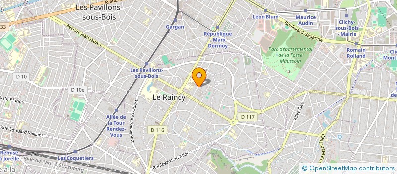 localisation de l'entreprise MADAME TINA NOURAOUI à LE RAINCY