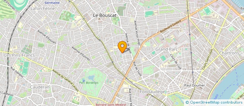 localisation de l'entreprise MADAME TINA PAXTON  LE BOUSCAT