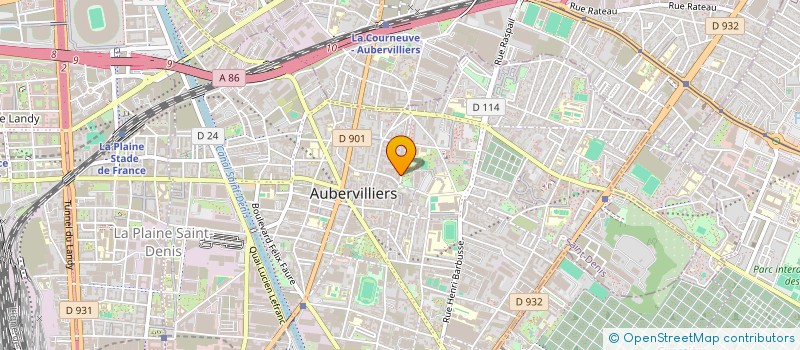 localisation de l'entreprise MADAME TINHINANE AMZIANE  AUBERVILLIERS