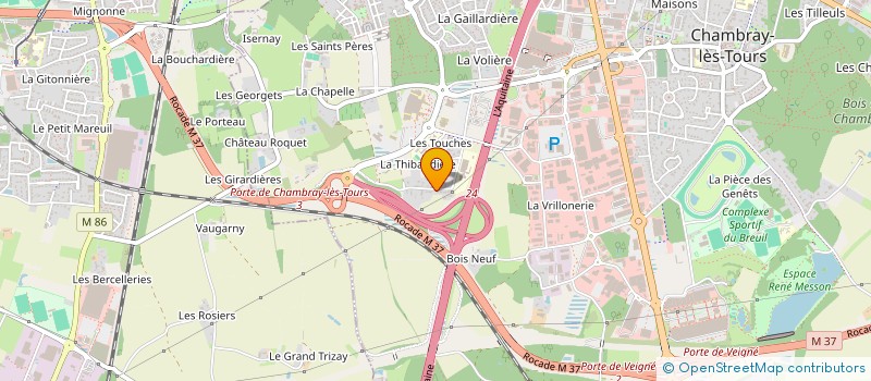 localisation de l'entreprise MADAME TIPHAINE BERLAND  CHAMBRAY-LES-TOURS