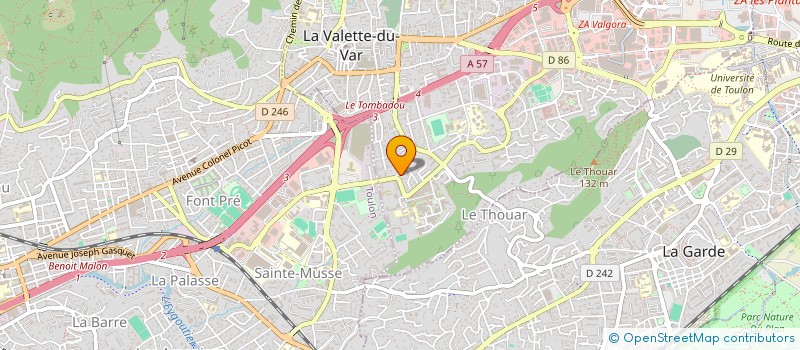 localisation de l'entreprise MADAME TIPHAINE CAUX  TOULON