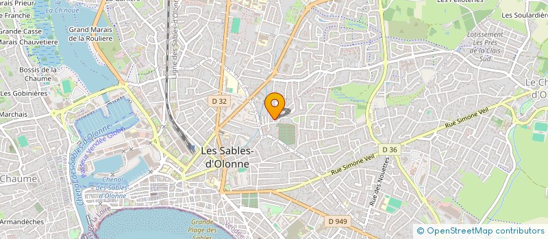 localisation de l'entreprise MADAME TIPHAINE FOUCHARD  LES SABLES-D'OLONNE