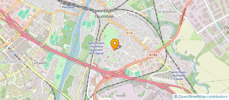 localisation de l'entreprise MADAME TIPHAINE GRASA  ST OUEN L AUMONE