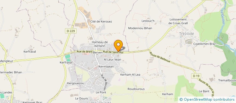 localisation de l'entreprise MADAME TIPHAINE L HOSTIS  PLOUZEVEDE