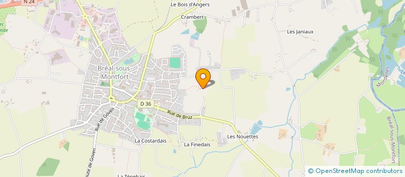 localisation de l'entreprise MADAME TIPHAINE ROUYERE  BREAL-SOUS-MONTFORT