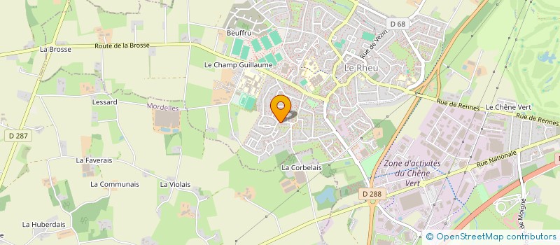 localisation de l'entreprise MADAME TIPHAINE VEILLARD  LE RHEU