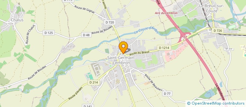 localisation de l'entreprise MADAME TIPHANIE DUCHER-HERITIER  SAINT-GERMAIN-LEMBRON